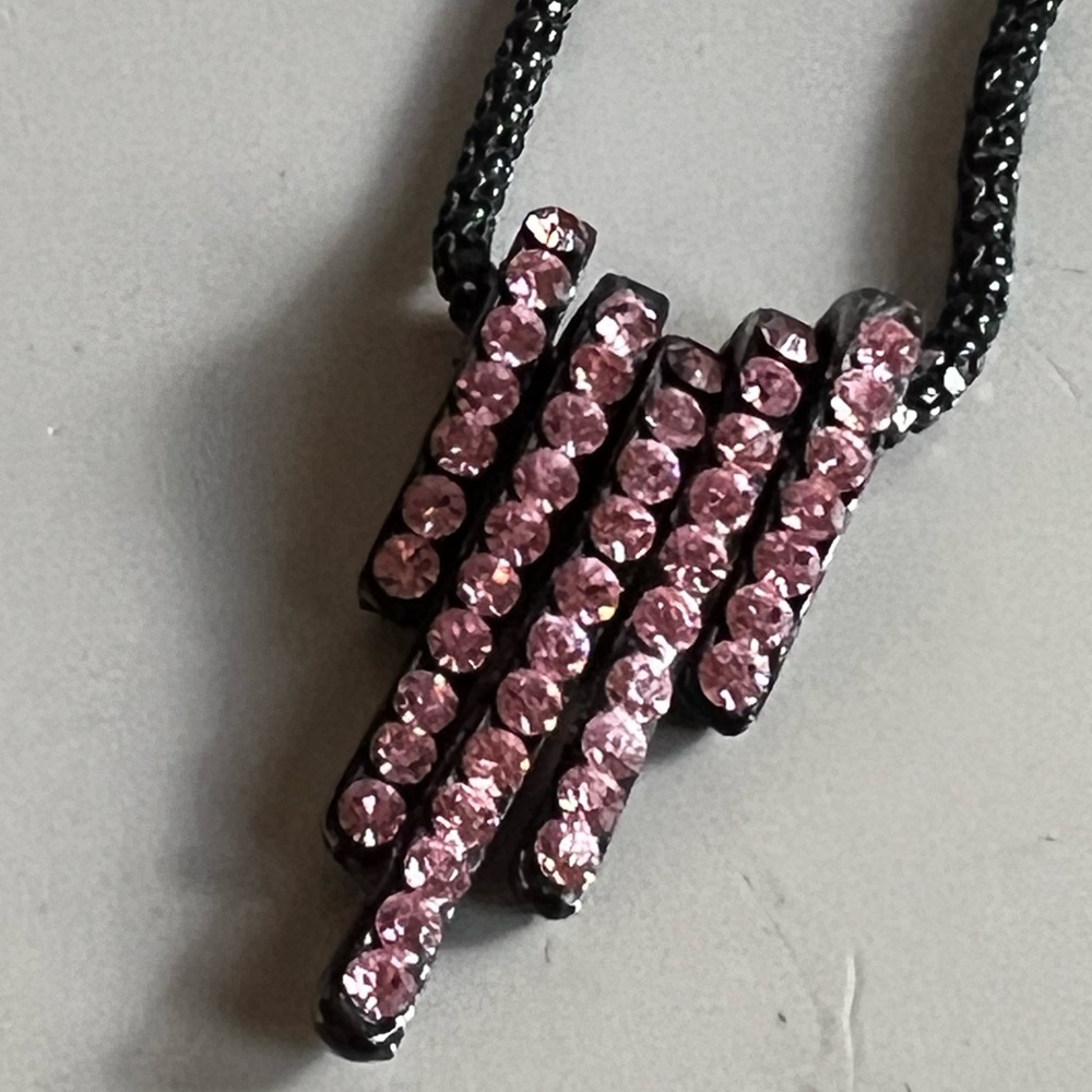 Elegant Pink Crystal Necklace